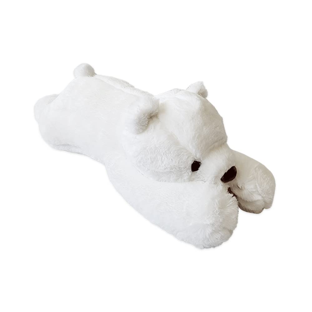 FoxVilla polar bear weighted 4lbs plush for calming hugs.