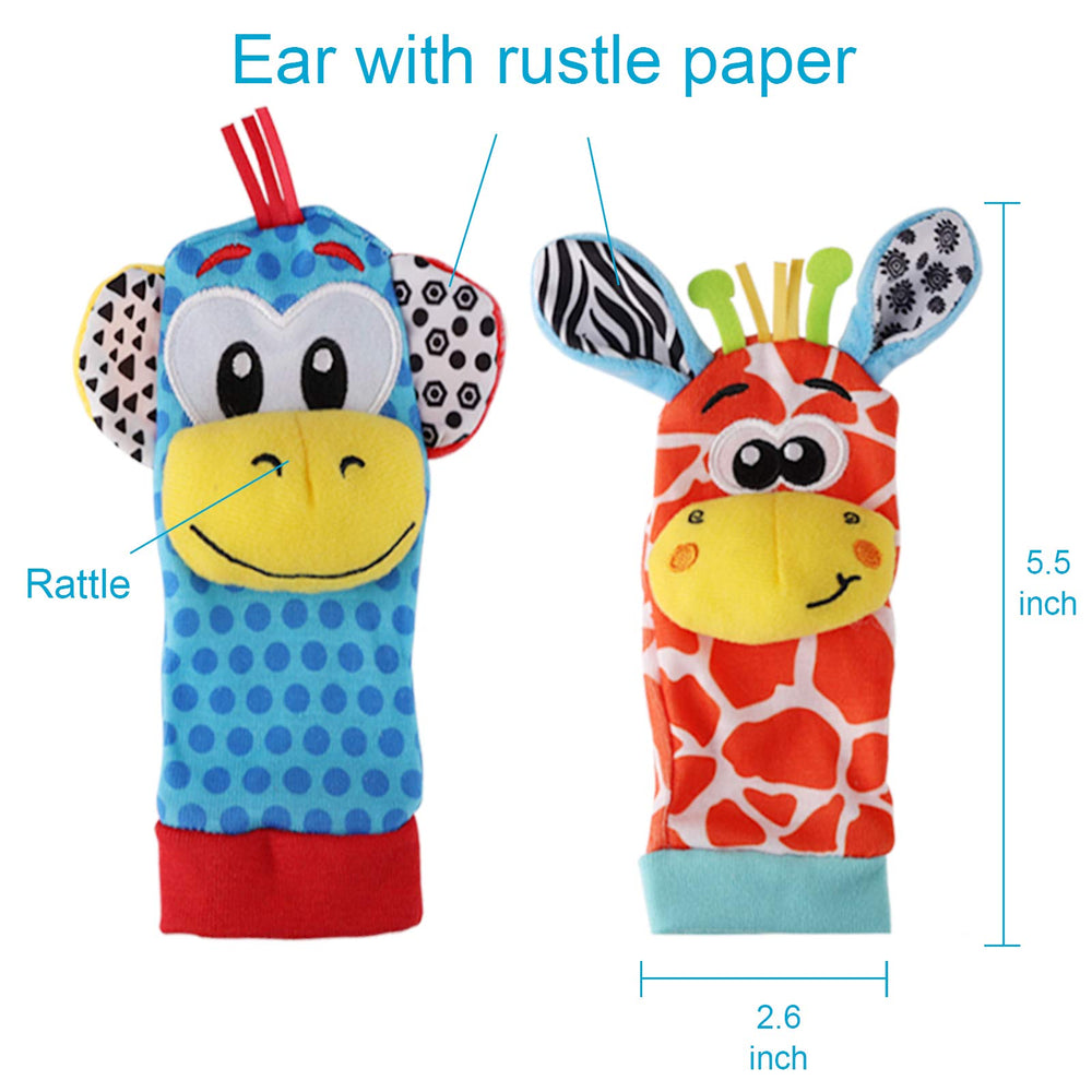 FPVERA wrist rattles contain bells to awaken auditory awareness during play.