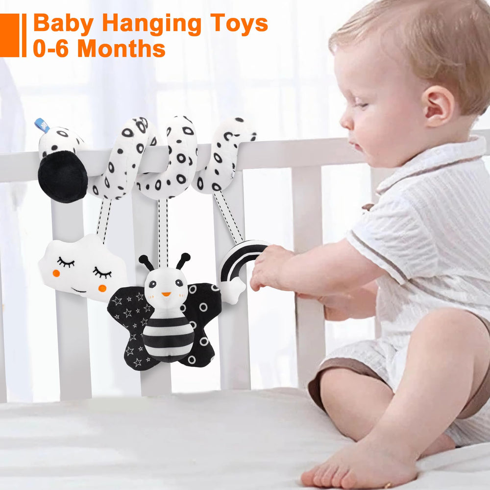 FPVERA easy-clip Velcro attachment secures toys to car seats and strollers.