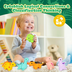 FQKIOMY dinosaur bodies for snap-and-match activities that boost concentration