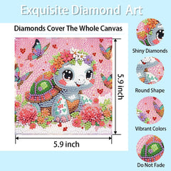 FQOVKYN diamond art kit with cute animals design sparks creativity during craft time.