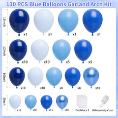 FQZYLCH blue-balloon-arch-kit with 130pcs enables vibrant arch designs.