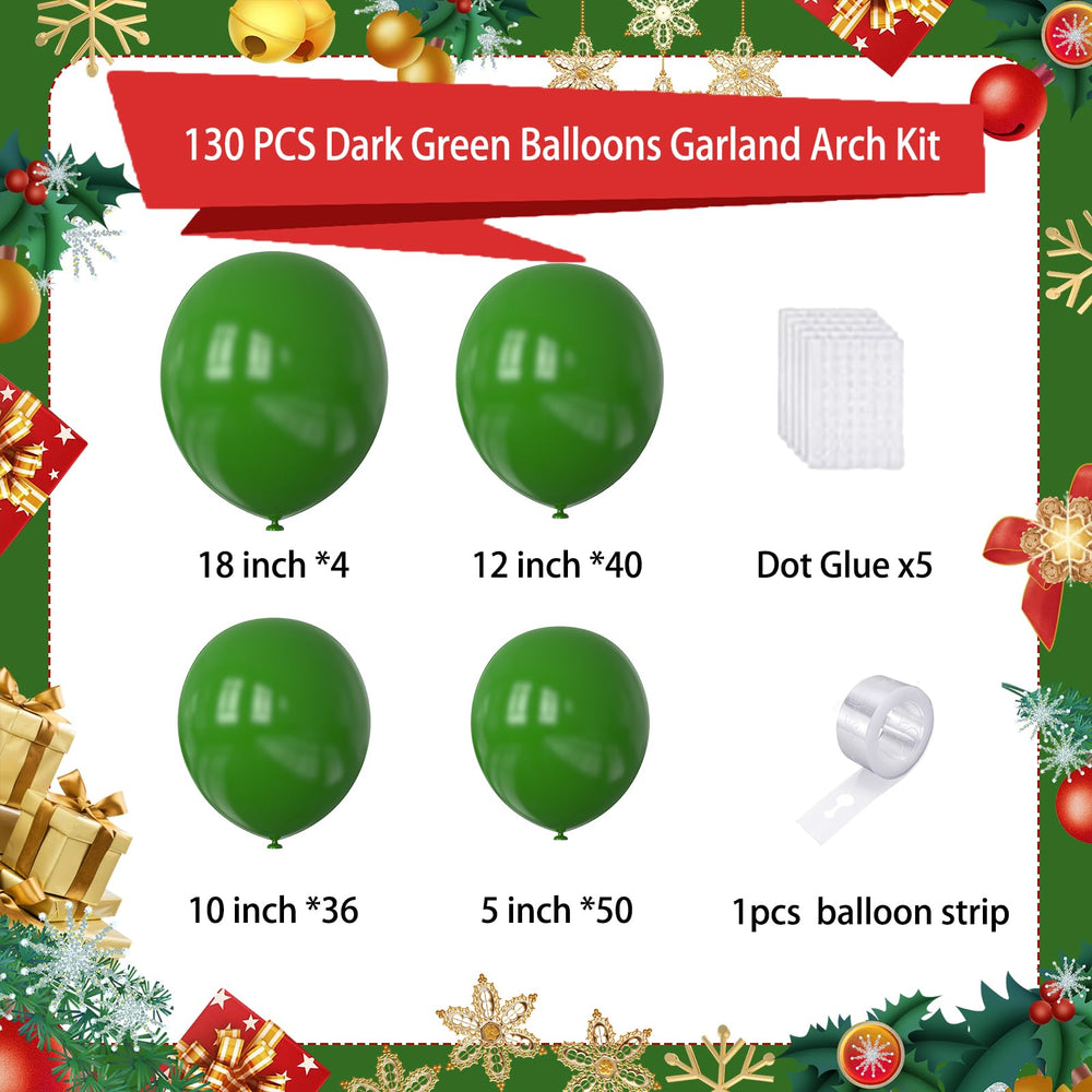 FQZYLCH 18-inch dark green balloon close-up showing high quality latex.