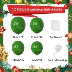 FQZYLCH 18-inch dark green balloon close-up showing high quality latex.