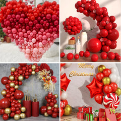 FQZYLCH wedding decoration ideas using red and white arch kit