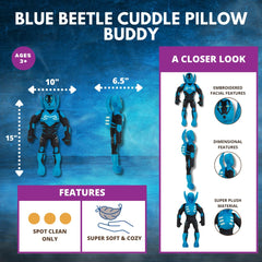 Franco Blue Beetle cuddle pillow ideal for travel and sleepovers