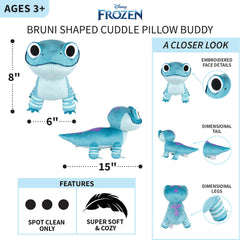 Franco Bruni cuddle pillow shows dimensional tail and legs for hugging.