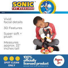 Franco Shadow Hedgehog plush features 3D ears for lifelike charm.