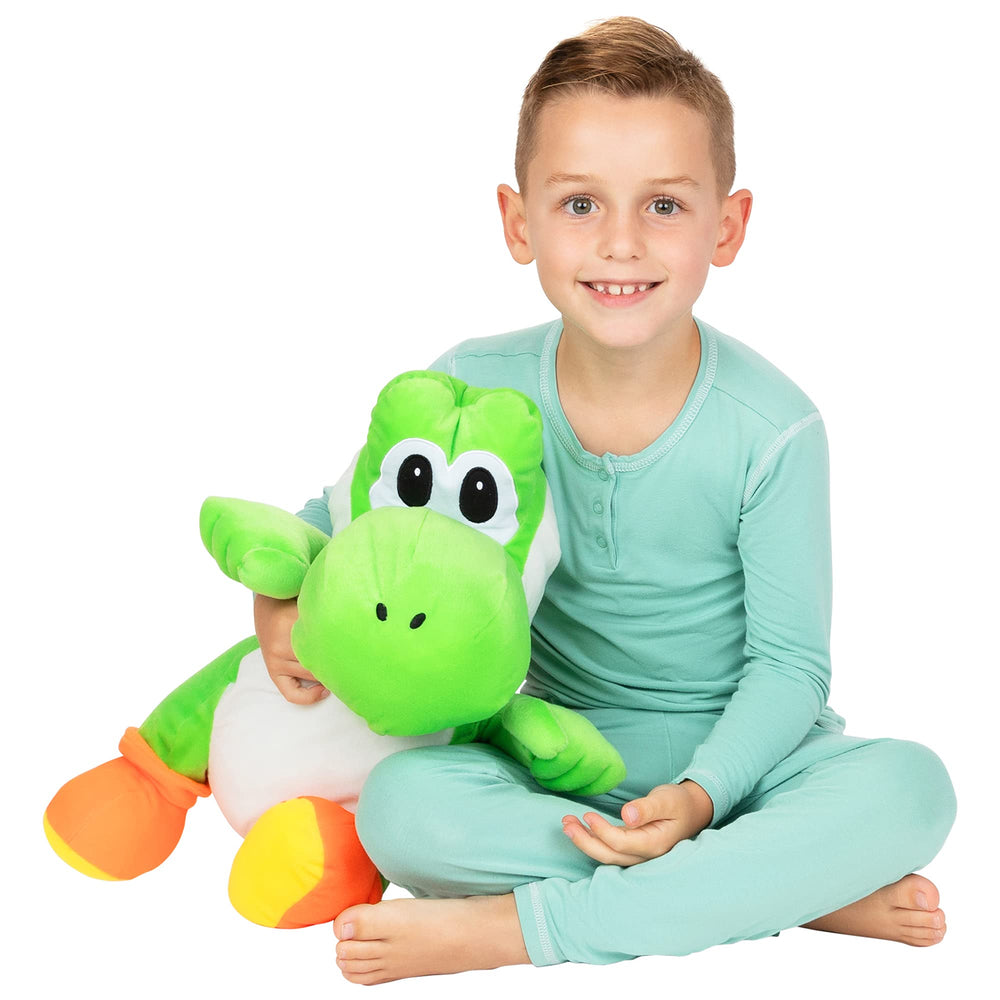 Franco Yoshi cuddle pillow tail and shell profile, playful travel companion.