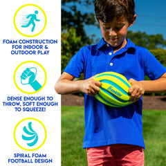 Franklin Sports soft-foam football for kids ensures safe catches