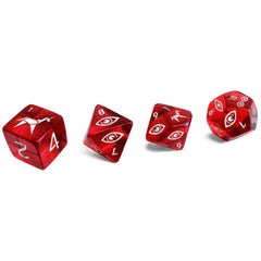 Free League Blade Runner dice set with engraved base dice for official RPG gameplay.