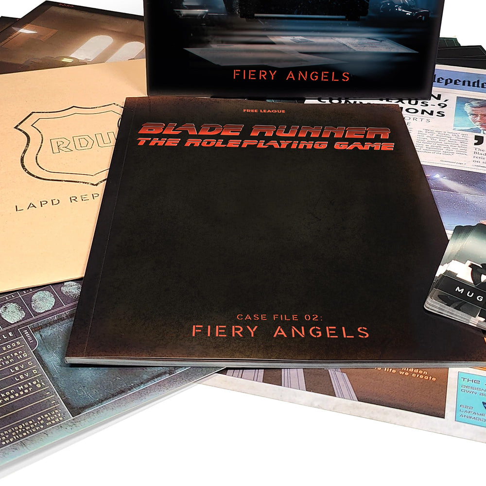 Free League Fiery Angels NPC cards to manage key characters during sessions