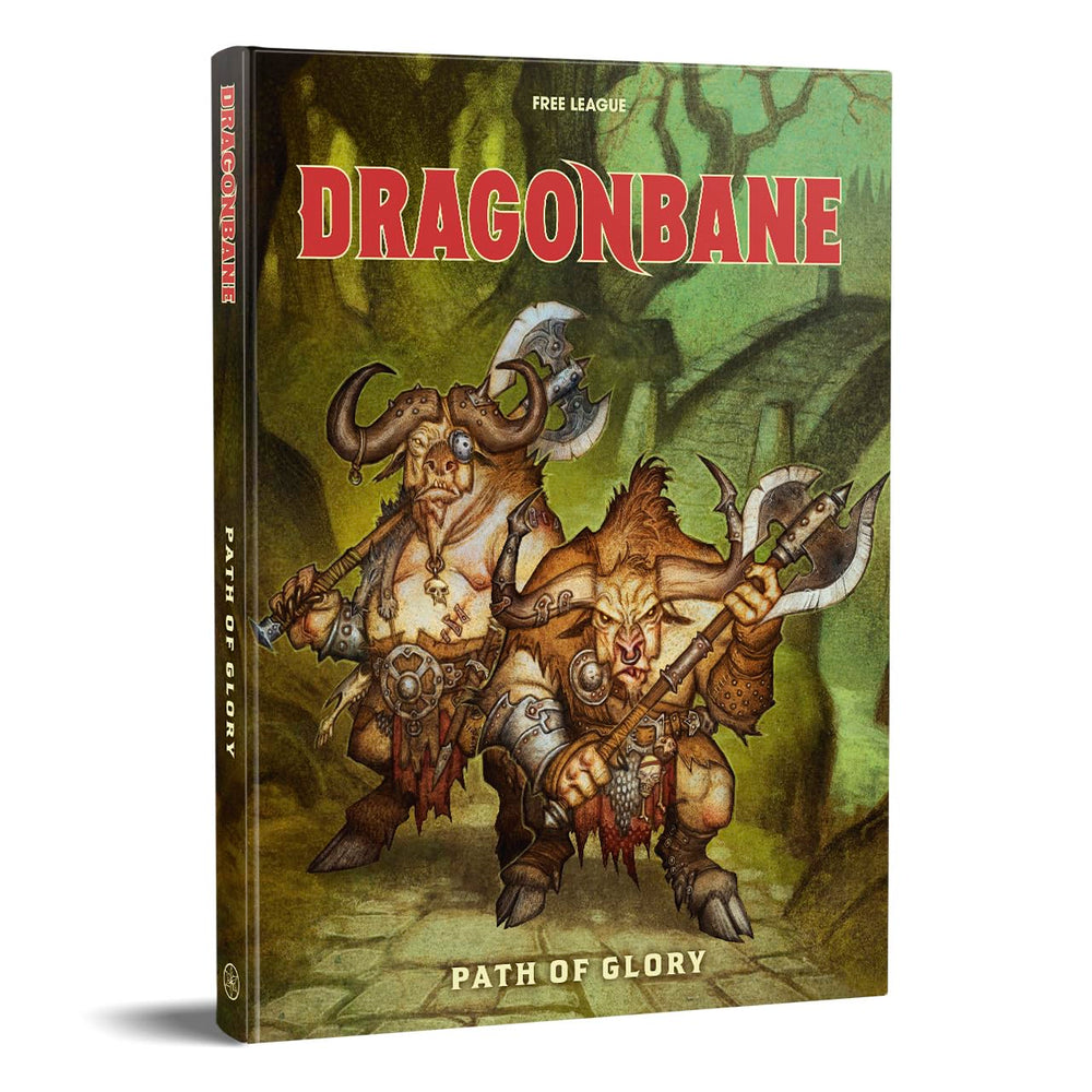 Free League Dragonbane hardback cover art for immersive RPG sessions.