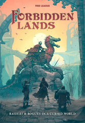 Free League Forbidden Lands Core Box GM Guide cover with faux leather, great for epic sessions.