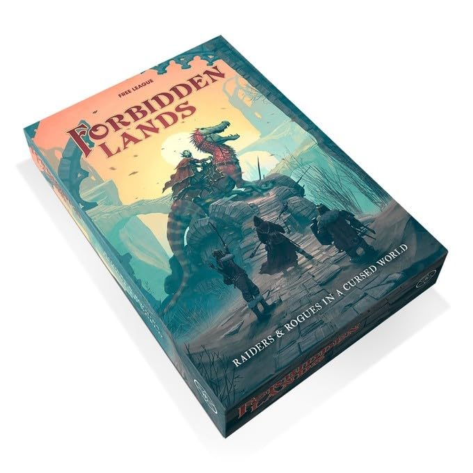 Free League Forbidden Lands full-color map, hex-grid exploration for detailed campaigns.
