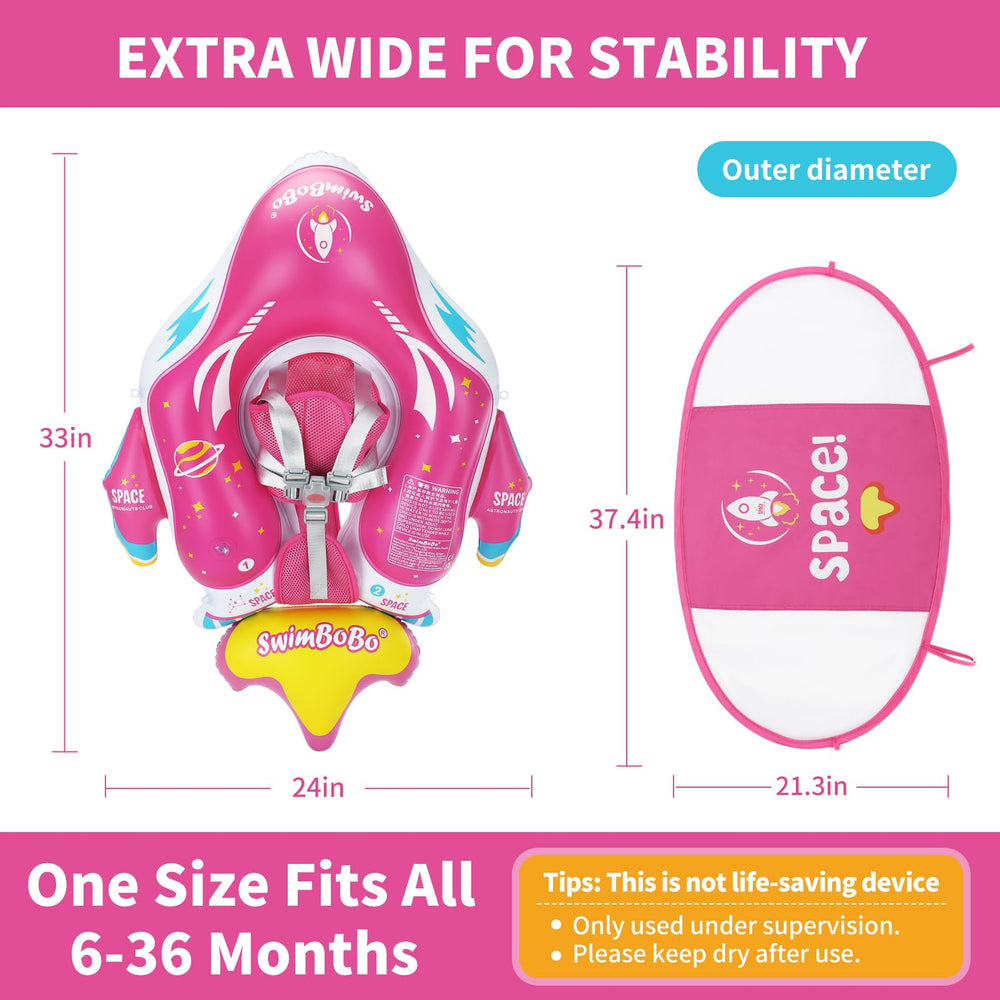 Soft mesh fabric on Free Swimming Baby Swimbobo float touches baby's skin gently