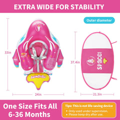 Soft mesh fabric on Free Swimming Baby Swimbobo float touches baby's skin gently
