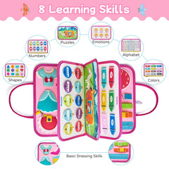Freebear Busy Board numbers activity aids counting practice anywhere