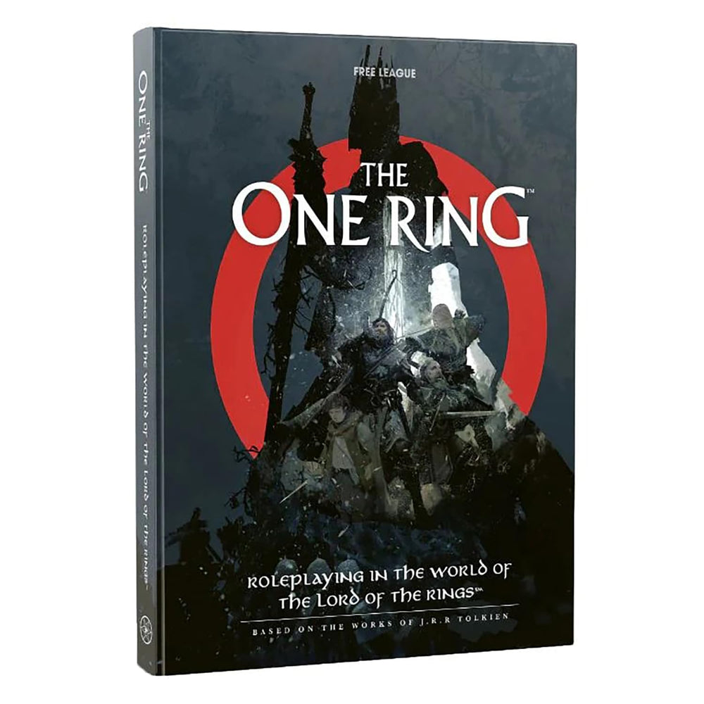 Free League The One Ring Core Rules hardcover cover art for immersive Middle-earth adventures.