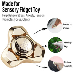 FREELOVE portable fidget spinner gold ready for pocket use on the go