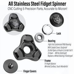 FREELOVE stainless steel finish close-up shows durable surface and comfortable finger grips.