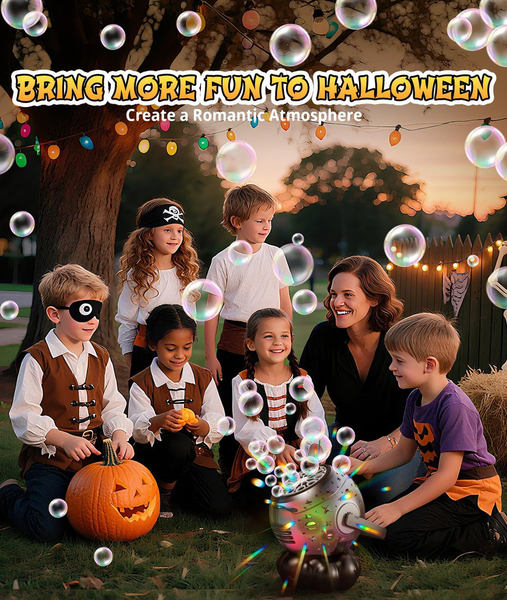 FREQUENT BUBBLES USB-C rechargeable bubble machine for mess-free play sessions