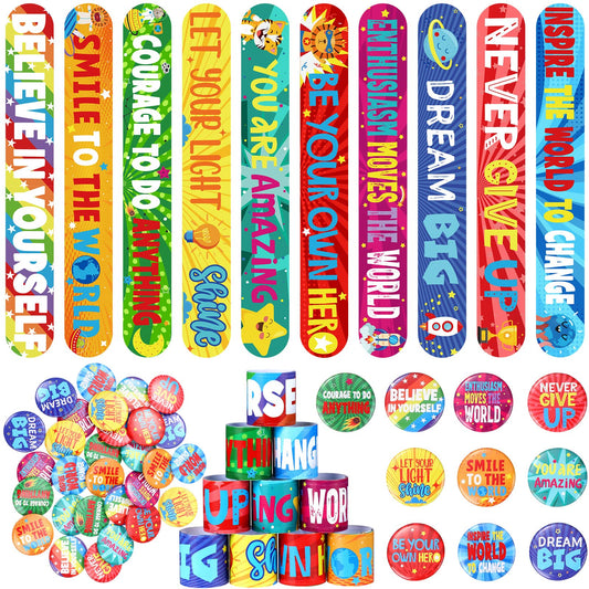 Frienda motivational bracelets packaging showcases the gift set for classroom rewards