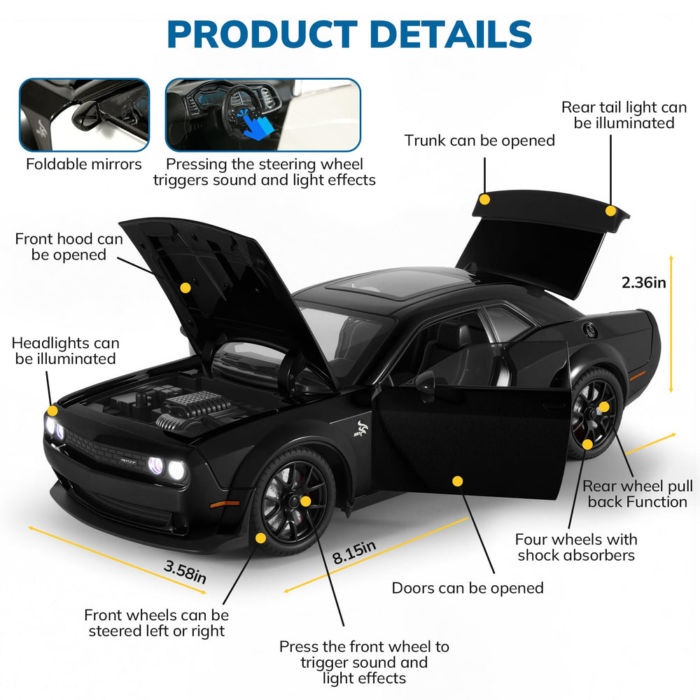 FRJV Hellcat SRT side view highlighting authentic metal finish