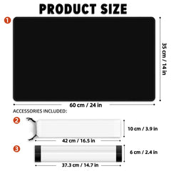 FROGIGO Classic Black Playmat with stitched edge prevents fraying and lasts longer during tournaments.