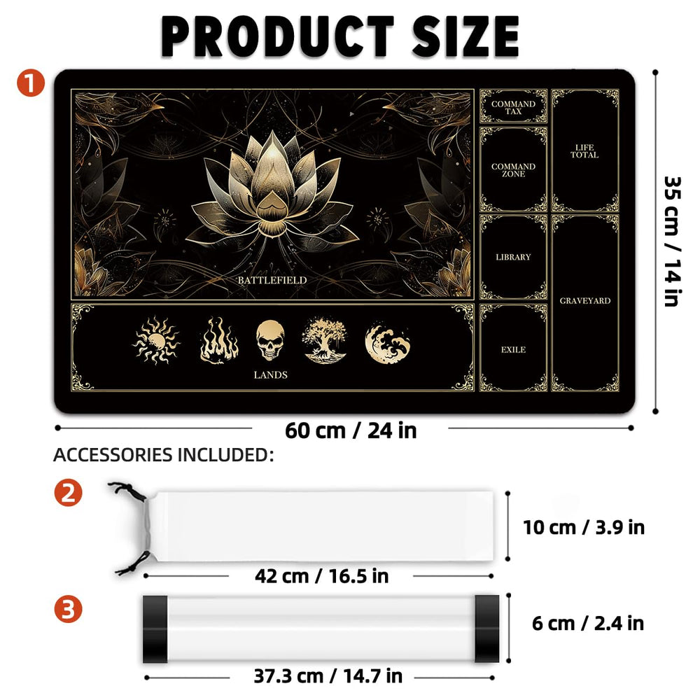 FROGIGO MTG playmat with precision play zones for quick setup.