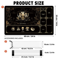 FROGIGO MTG playmat with precision play zones for quick setup.