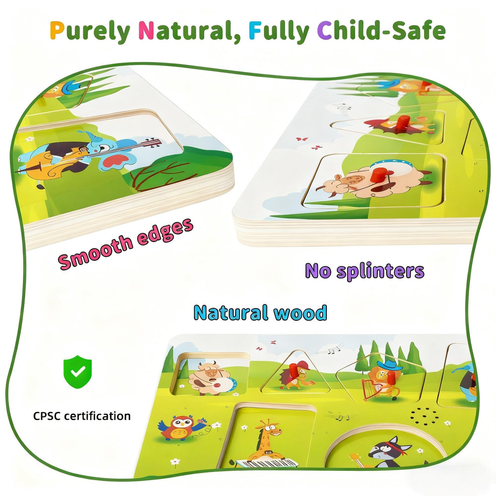 FROM ONE toddler puzzle with big knobs—easy grasp for developing fine motor skills.