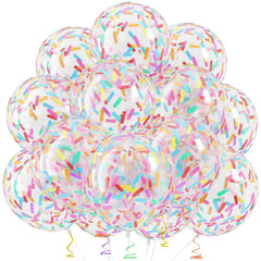 Froova Rainbow Confetti Balloons 12in add bright festive color to celebrations.
