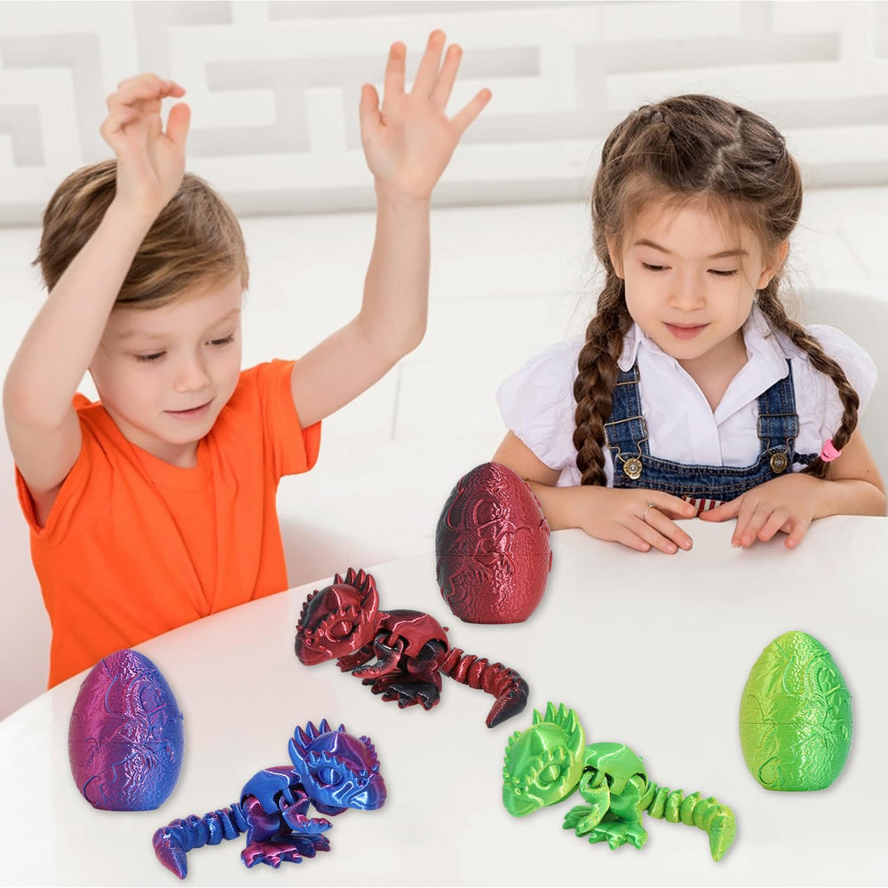 FRVTJS dinosaur egg movable joints allow posing the dinosaur for storytelling.
