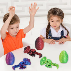 FRVTJS dinosaur egg movable joints allow posing the dinosaur for storytelling.