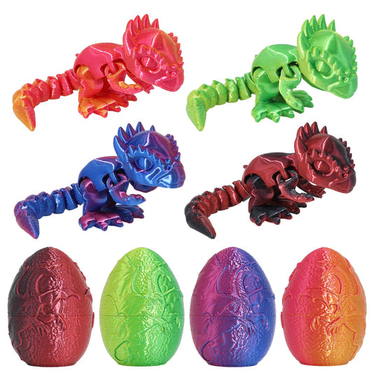 FRVTJS dinosaur egg set 4pcs box showing four colorful eggs for imaginative play.