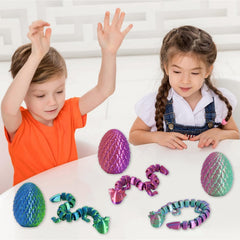 FRVTJS Movable salamander figure inside egg lets kids pose and tell stories.