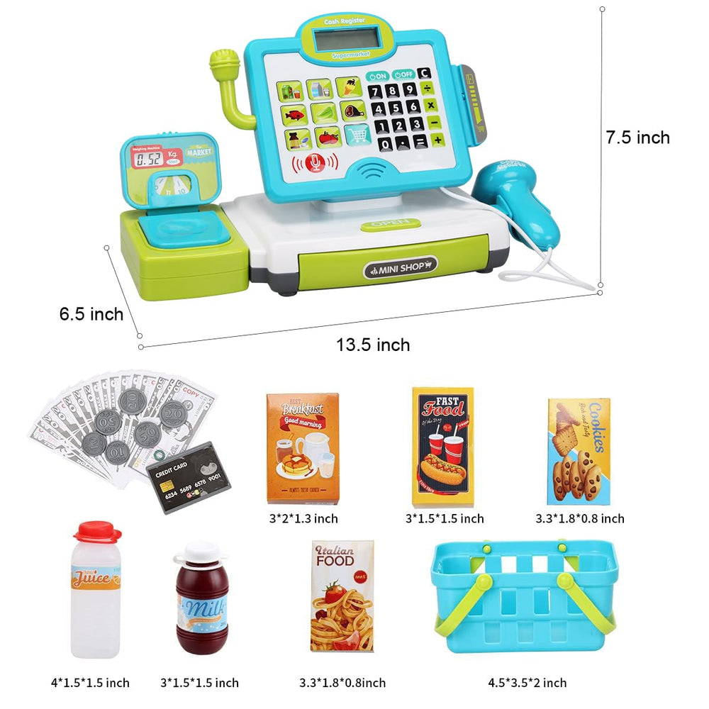 FS Play Food Basket Set enables imaginative grocery shopping stories.