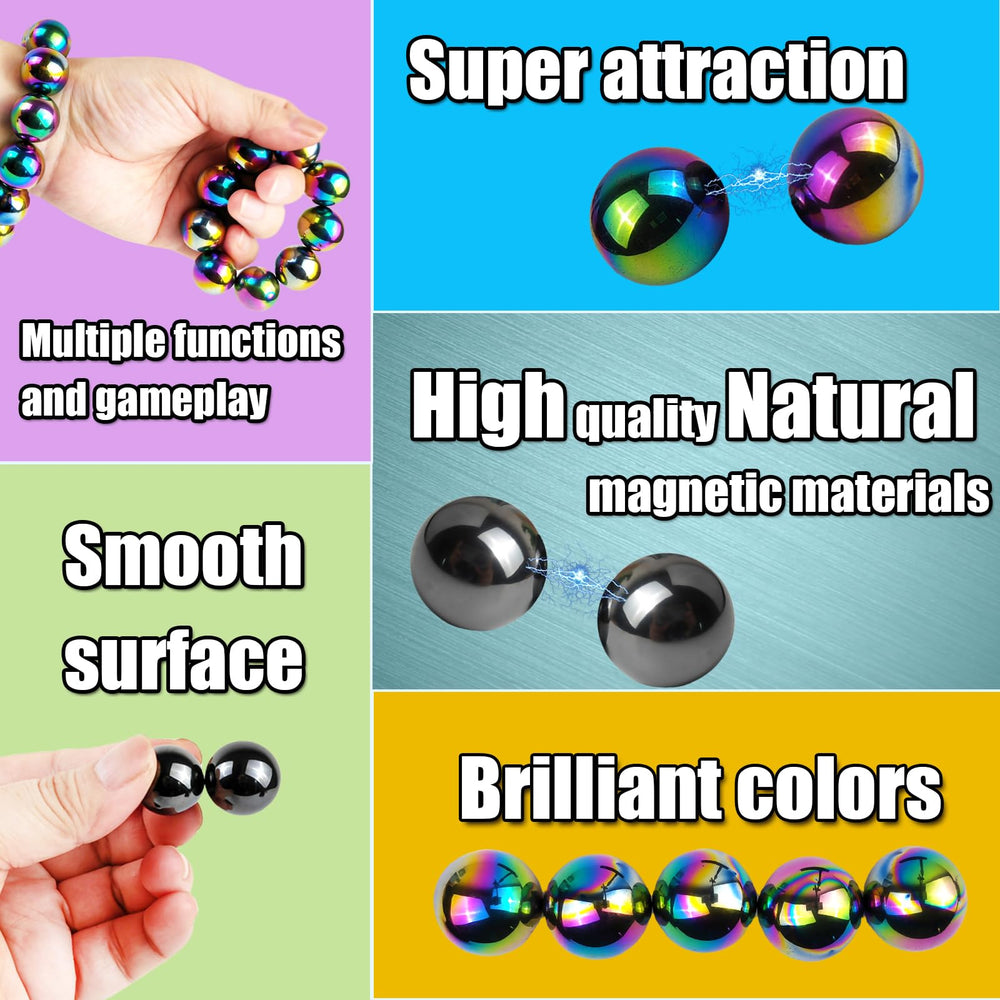 FSFHSJ rainbow magnet stones balls display bright colors ideal for visual stimulation