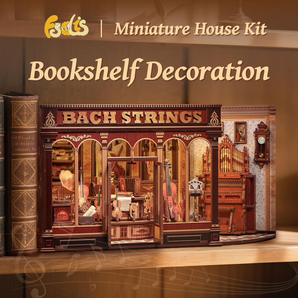 Fsolis Book Nook Kit assembly pieces support a satisfying DIY build