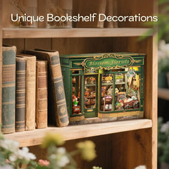 Fsolis Book Nook Kit includes floral details for warm, cozy aesthetics.