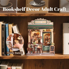 Fsolis Book Nook Kit Sunny Cafe puzzle pieces spread for mindful crafting