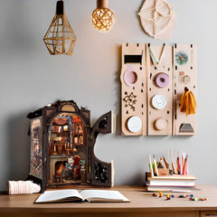 Fsolis bookshelf decor: miniature scene enhances display on any shelf.