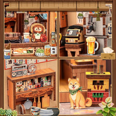 Fsolis Japanese Book Nook Kit exterior view adds visual depth.
