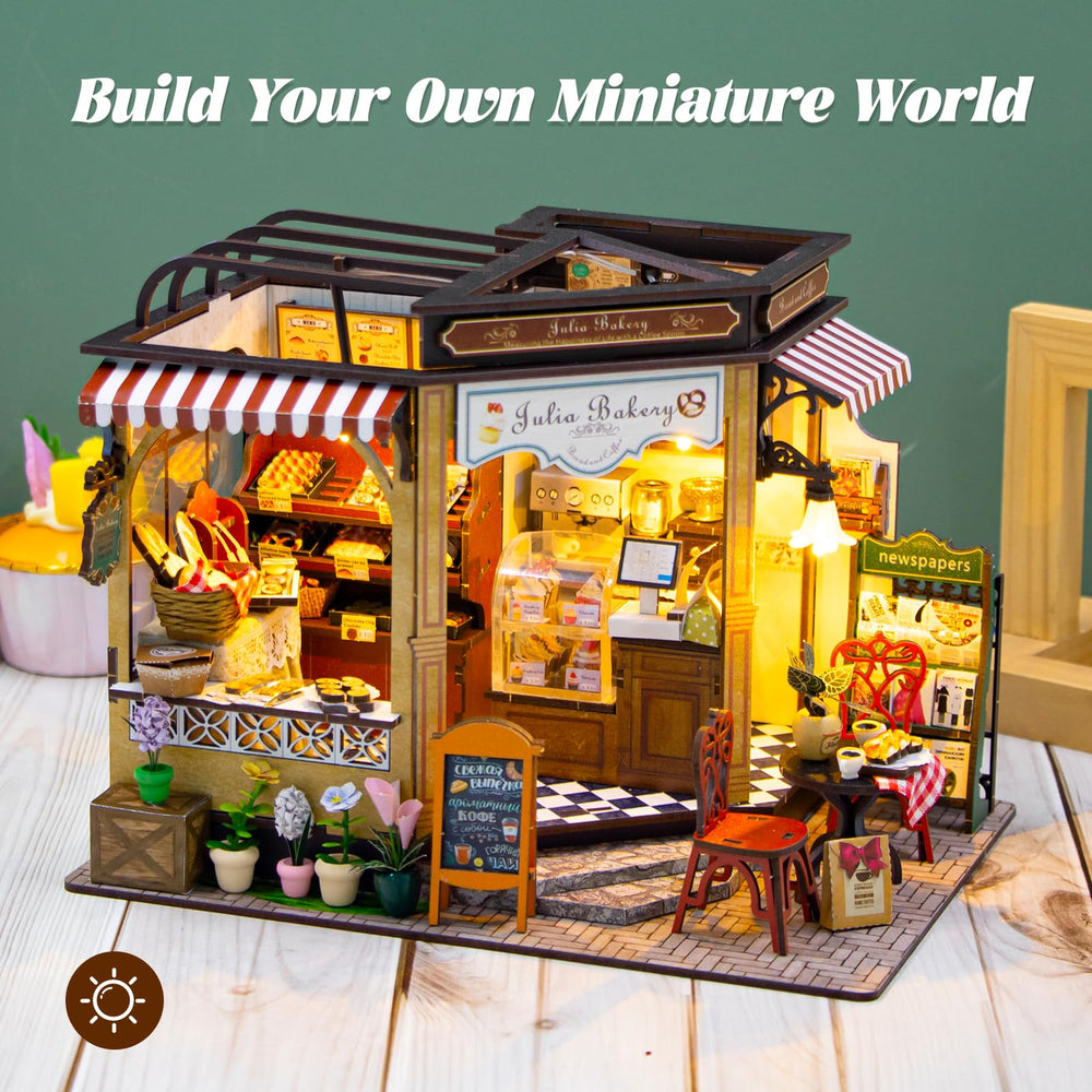 Fsolis Julia Bakery miniature furniture detail, wood textures enhance realism
