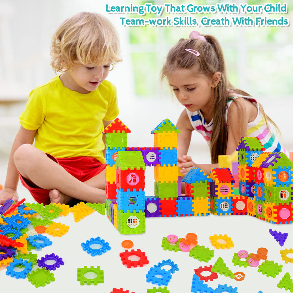 FUBAODA blocks used in group play encourage sharing and collaboration among kids.