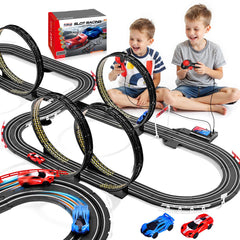 FuBegi Slot Car Track 23ft layout for extended, family-friendly racing sessions.