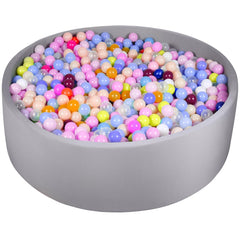 FUBOTRAD ball pit round foam cushions safe indoor play.