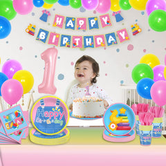 Fufuddz 40-inch number 1 balloon creates a bold centerpiece