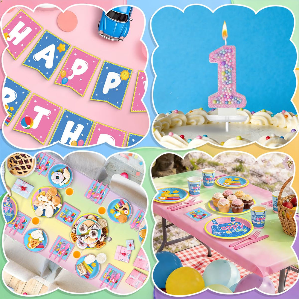 Fufuddz napkins and cups set for a playful, mess-friendly party